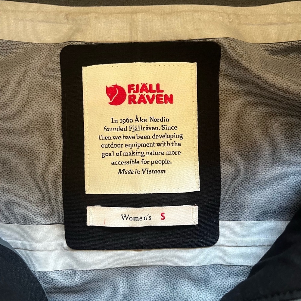 Fjällräven Keb Eco-Shell Waterproof Hooded Rain Jacket Black Women’s Small - Picture 5 of 16
